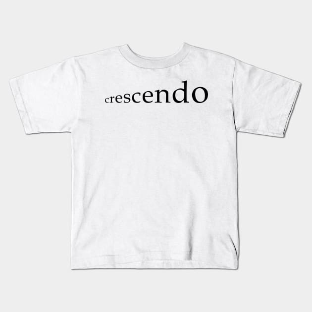 crescendo Kids T-Shirt by GramophoneCafe